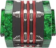 Professional 20 Buttons Accordion Instrument, Concertina with a bag for Performed individually and Ensemble, for Children Kids Beginners Adults (Green)