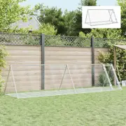 Rabbit Hutch Animal Cage Pet Enclosure Playpen Silver Galvanised Steel vidaXL