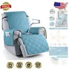 Sky Blue Non-Slip Recliner Cover - 100% Waterproof & Machine Washable Protector