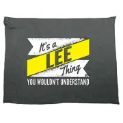 Lee V2 Surname Thing - Novelty Tea Towel cleaning cloth Dish Kitchen Gift Gifts