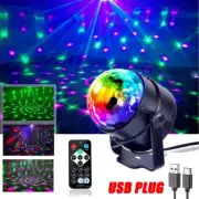 RGB LED Stage Disco Light Rotating DJ Ball Strobe Remote Sound Control Magic Dan