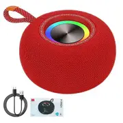 Portable Wireless Bluetooth Speakers, IPX6 Waterproof Small Shower Speaker, Loud Stereo Sound with Carry Lanyard for Outdoor (Red)