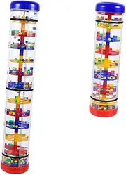 FOYTOKI 2Pcs Musical Plaything Handshake Rattle Tube Grasping Auditory Instrument for Boys Engaging Sensory Experience for Boy Girl Rain Sound Design