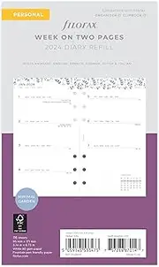 Filofax Personal Garden week to view diary - 2024