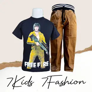 Free FIRE DJ KELLY 服裝套裝, 適合男孩 3-12 歲 7KIDS 7FASHION