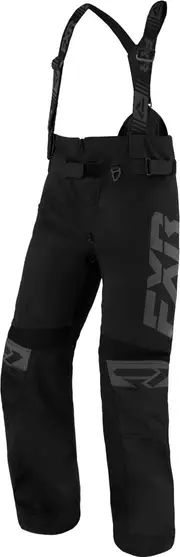 FXR RRX 2025 waterproof Snowmobile Bib Pants, black-grey, Size S for Men Black Grey