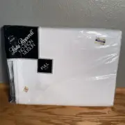Vintage Lady Pepperell No-Iron Muslin Sheet Full Size Flat NEW White