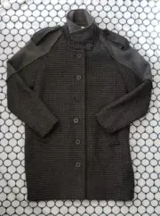 $698 Rebecca Minkoff Judge Coat Gray and Black Brand New