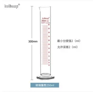 量筒帶刻度透明實驗室10 25 50 100 250 500 1000ml 玻璃量筒實驗器材 透明化學燒杯量杯 雙十二購物節