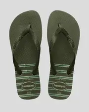[Havaianas] Havaianas Men's Top Basic Flip Flops Slippers in Green Size 39/40 39/40 Green