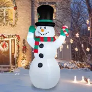 7Ft Christmas Inflatable Outdoor Decoration, Blow Up Snowman with with LED Li...