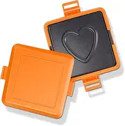 Microwave Toastie Maker, Grilled Cheese Maker with Heart Pattern, Dishwasher Safe, Maker, Panini Maker for Cooking Breakfast (Orange)