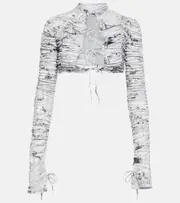 [Roberta Einer] Roberta Einer Tie-front printed cropped cardigan AU 8 multicoloured