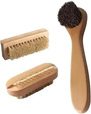 SEWOART Cleaning Brush Wooden Hand Brush Pig Bristles Moderate Hardness for Cle