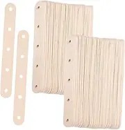 [DOITOOL] 100pcs Wood Popsicle Sticks with Holes Durable Craft Sticks for Ice Cream Cakesicle Projects and Stirring Easy to Secure Treats for Home and Business Use