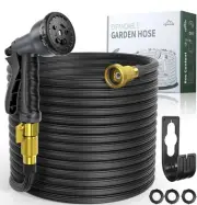 Garden Hose 100ft Extra Strength Fabric Flexible Expanding Hose with Spray Nozzl