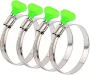ISPINNER 4pcs 3 Inch Key Hose Clamp, Bandwidth 12mm Thumb Screw Adjustable Stainless Steel Hose Clamps for Dryer Vent, Dust Collector and Automotive