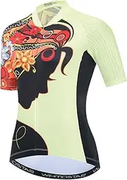 [Hotlion] Women Cycling Jersey 2021 Short Sleeve Mountain Bike Clothes Summer Road Bike Jackets Quick Dry
