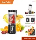 16 Oz USB Rechargeable Portable Blender for Smoothies & Shakes – Elegant Black