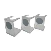 3 Clear Acrylic Brush Stands - by Edwin Jagger (Used)