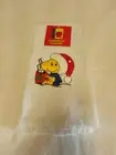 Embroidered Peanuts WOODSTOCK w/Santa Hat & Hot Chocolate White Fingertip Towel