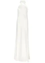 Galvan Pandora Bridal Halterneck Satin Gown - Off White - 36 (UK8 / S) 36 (UK8 / S)