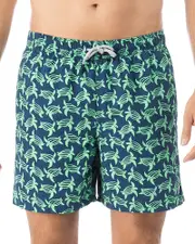 Tom & Teddy Turtle Print Swim Trunks