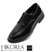 在飛比找momo購物網優惠-【HIKOREA】正韓製。韓國街頭時尚繫帶皮鞋正裝 厚底 男