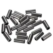 55pcs Metal Cord End Lock Drawstring Rope Stopper for Lanyard Bag Black