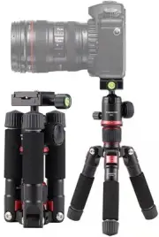 Tabletop Portable Metal Mini Camera Tripod,20" DSLR Aluminum Travel Tripod wi...