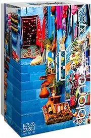 Blanc - Blue City of Morocco - 300 Piece Jigsaw Puzzle, White