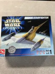 1999 AMT Ertl Star Wars Episode I Naboo Starfighter Die Cast Model Kit 1:48