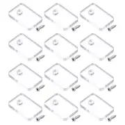 12 Set Acrylic Corner Bracket Display Case Connector Transparent 20x13x3mm