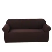 LushCovers Stretchable Water-Repellent Sofa Pet Protect Elastic Lounge Couch Cover - 3 Seater - Grain Brown