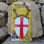 Templar Crusader toy 2 swords & shield knight medieval costume