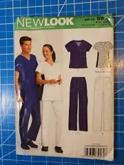 New Look 6876 Sewing Pattern Unisex Scrubs Nurse Dr Vet Tech Sizes XS-XL UNCUT