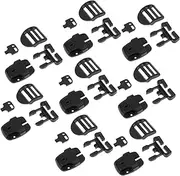 8pcs Latch Hot Tub Lock Hot Tub Cover Clip Replacement Hot Tub Cover Clips Replacement Hot Tub Parts Hot Tub Cover Clip Lock Hot Tub Cover Holder Hot Tub Cover Patch Kit Black Abs BCOATH