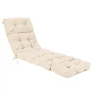 Giantex Patio Lounge Chair Cushion Non-Slip High Back Chair Cushion Indoor & Outdoor Beige