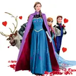 【FROZEN奇緣】艾莎ELSA冰雪女王   成人禮   萬聖節服裝   安娜公主裙表演服 品質保證 BO8Y