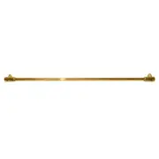 Polished Brass 39" Sleeve-Over Glass-To-Glass Support Bar for 3/8" to 1/2" Th