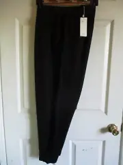 SZ 2X Eileen Fisher BLACK Tencel Stretch Terry Velvet Stripe Track Jogger Pants