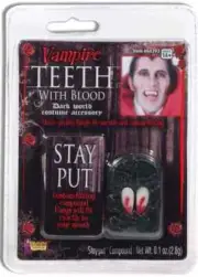 Vampire Stage Fangs Blood Teeth Dracula Fancy Dress Halloween Costume Accessory