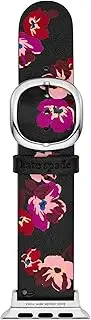 [Kate Spade New York] Women's Floral Leather Apple Watch® Band for 38/40/41/42/44/45/49mm cases), KSS0195E, Black, ワンサイズ
