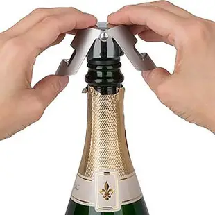 【SANELLI 山里尼】SANELLI 義大利製 不鏽鋼香檳酒瓶塞(158年歷史100%義大利製 防滑效果佳)
