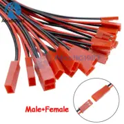 10Pairs 100mm JST Connector Plug Cable Line Male+Female for RC BEC Lipo Battery