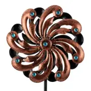 Metal Wind Spinners Outdoor, Kinetic Wind Sculptures & Spinners with Decorati...