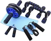 Ab Workout Equipment Exercise Wheel Muscle Exercise Equipment Abdominal Press Wheel Roller Home Fitness Equipment Trainer With Push UP Bar Set
