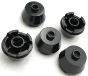 Lego 5 New Black Cones 2 x 2 Truncated Pieces