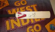 Clive Lloyd (West Indies legend) signed Slazenger mini cricket bat + COA