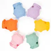 2x Baby Teething Toy Self-Soothing Infant Teething Mittens Safe Silicone Teether